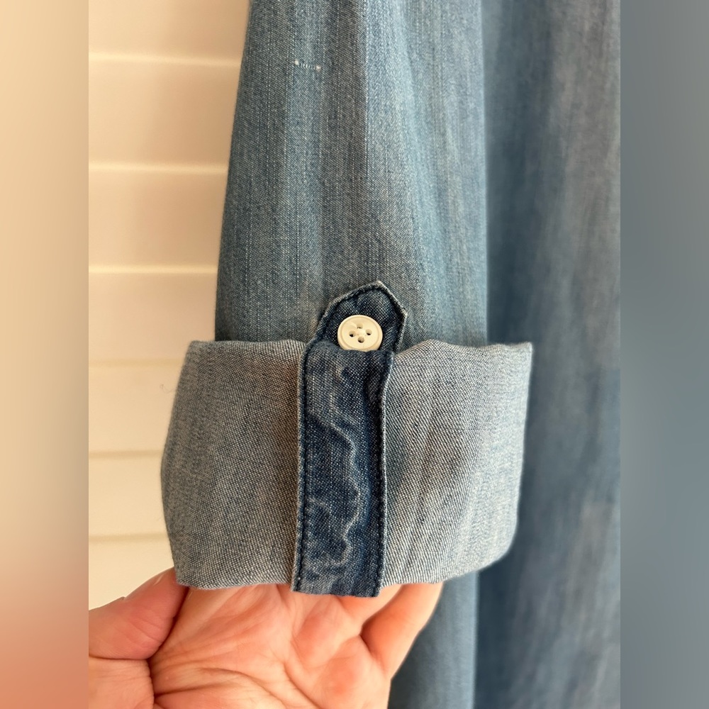 Express Denim Long Sleeve Dress - size large - Picture 7 of 7